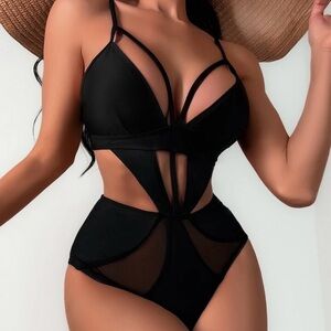SHEIN NEW IN PACKAGE black one piece swimsuit